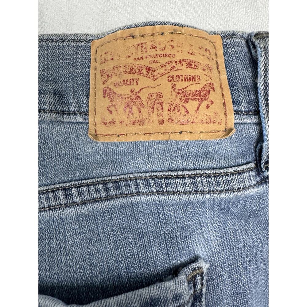 Levi’s 505 Straight Jeans Floral Embroidered Women’s Size 33 Light Wash - Picture 12 of 16